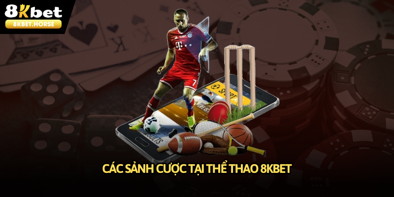 Các sảnh cược có tại Thể thao 8KBET